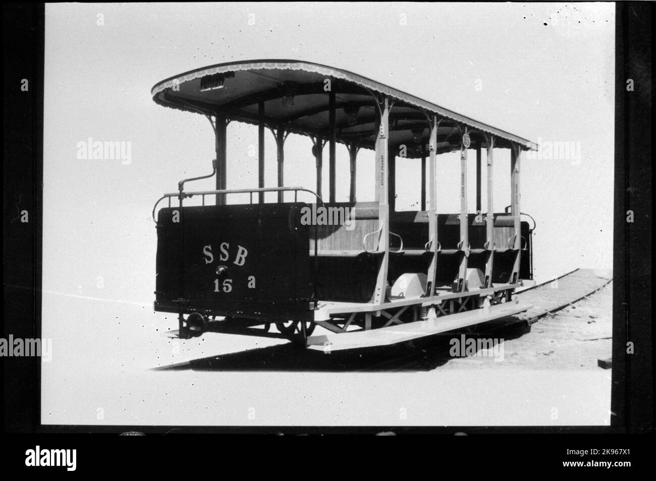 La compagnie de tramway du sud de Stockholm, SSB Open, vient de se transformer en service électrique, mais pas en bus. Banque D'Images
