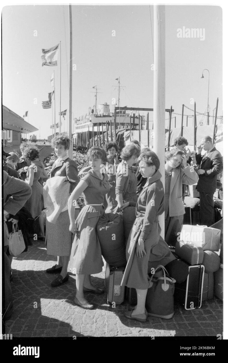 Rendez-vous au terminal des ferries. Banque D'Images