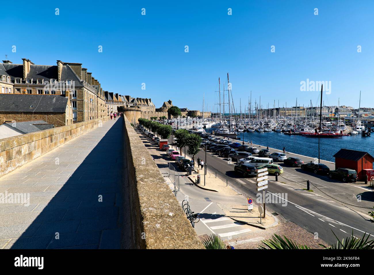 Saint-Malo Bretagne France. Les remparts. Les combats. Murs fortifiés Banque D'Images