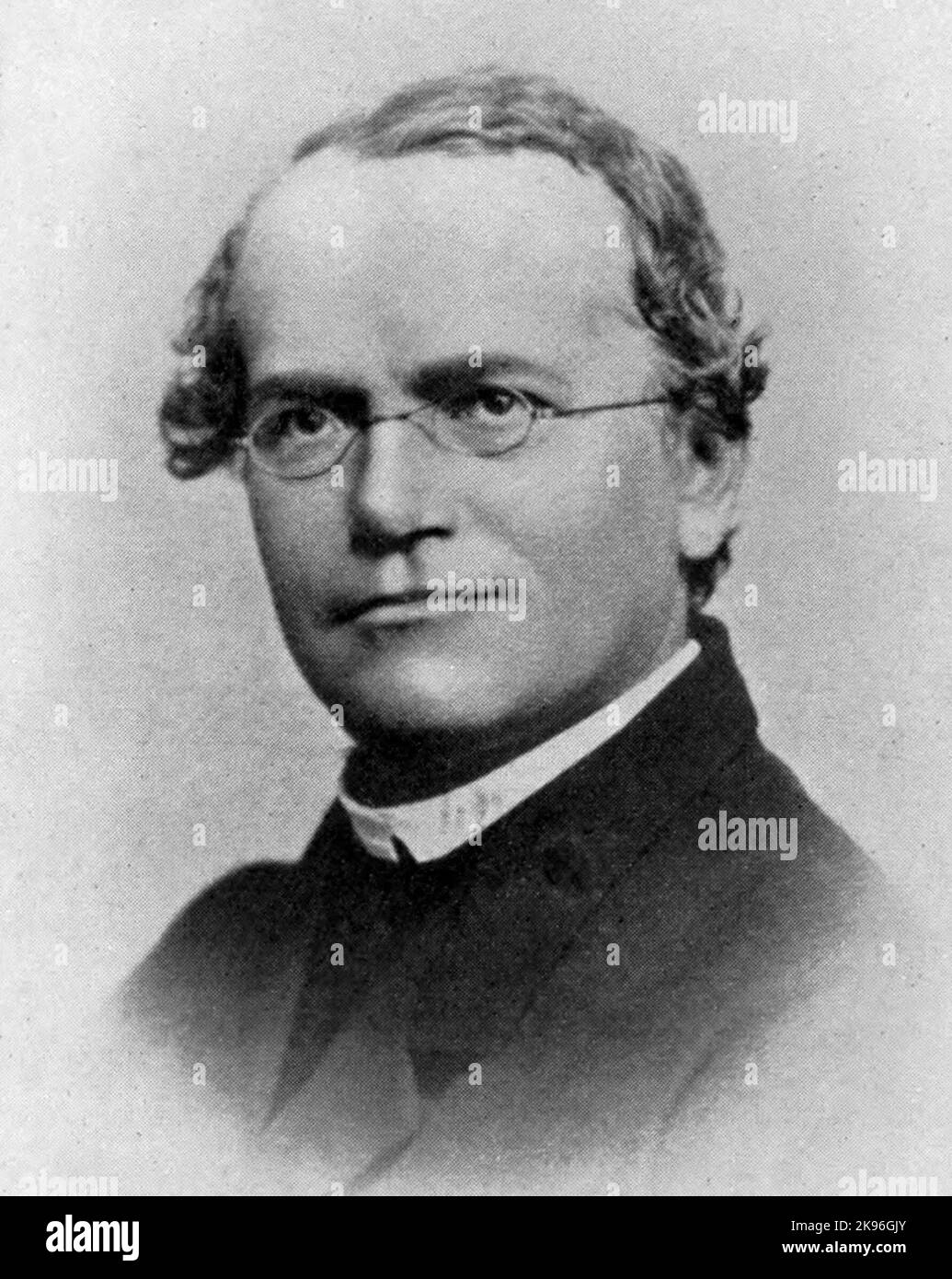 Gregor Johann Mendel, (1822 – 1884) biologiste, météorologue, mathématicien, frère Augustinien et abbé de l'abbaye Saint-Thomas de Brünn (Brno), Margraviate de Moravie. Banque D'Images