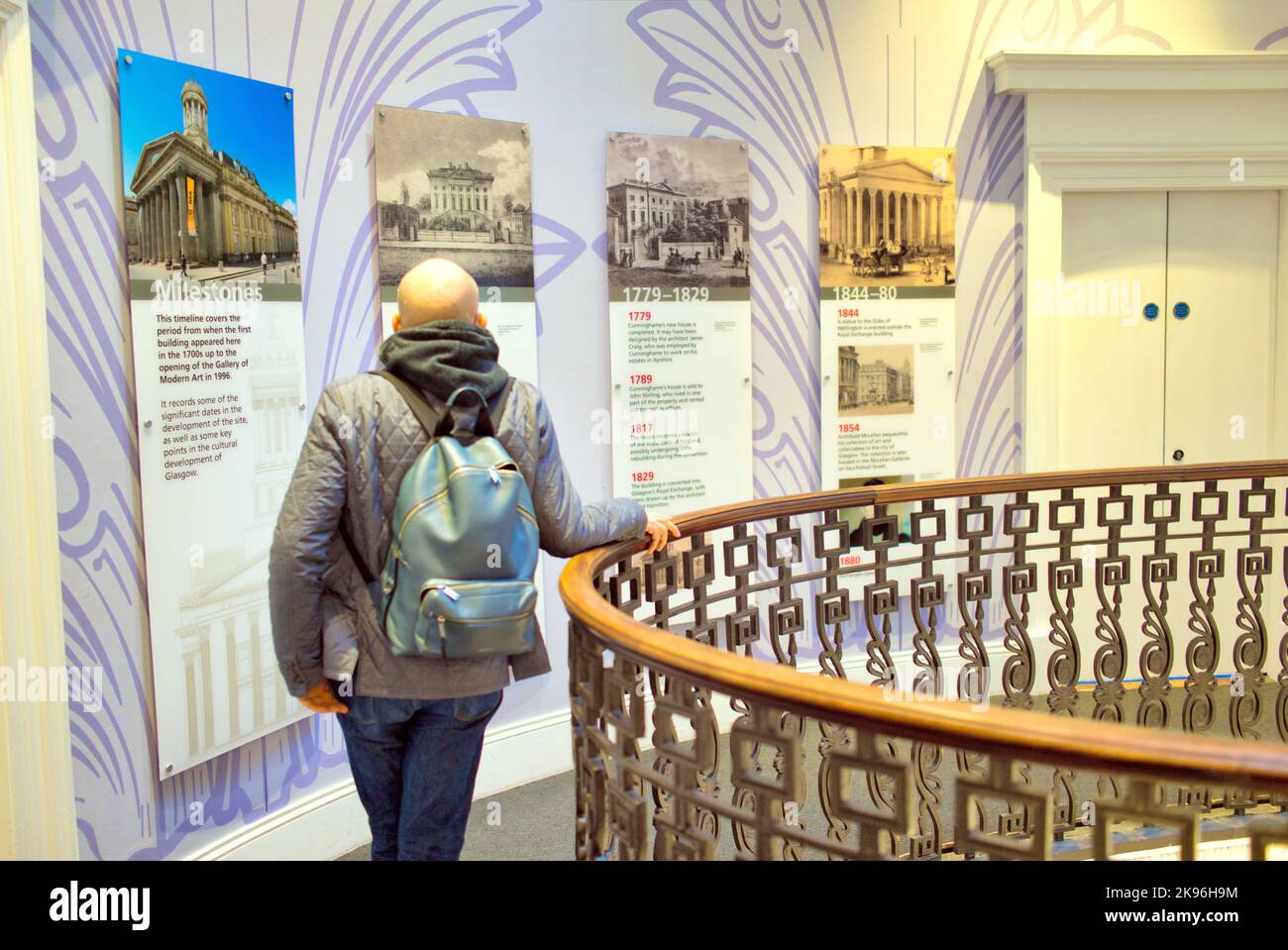 Le musée de Glasgow, un bâtiment moderne ou INTÉRIEUR DE GOMA, propriété du commerce des esclaves William Cunninghame, un riche marchand connu sous le nom de « seigneur du tabac ». Banque D'Images