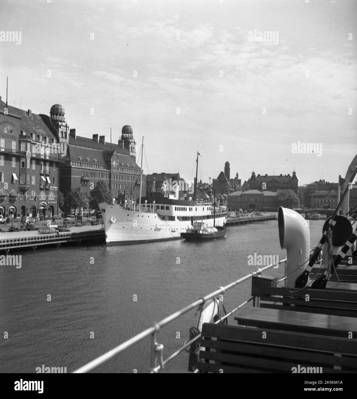 Le navire à vapeur S/S Eagle dans le port de Malmö. Öresundsbolaget. Banque D'Images Le navire à vapeur S/S Eagle dans le port de Malmö. Öresundsbolaget. Banque D'Images