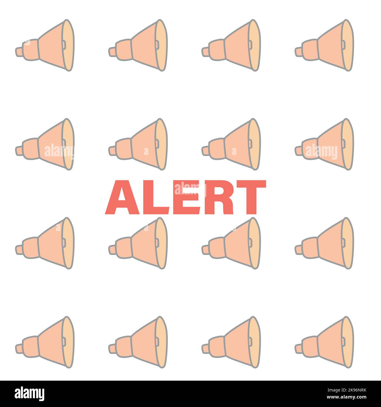 un modèle d'avertisseur sonore qui indique une alerte raid aérien. Illustration de Vecteur