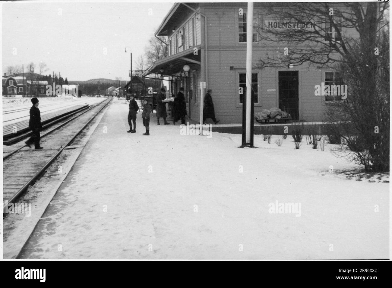 Gare de Holmsveden. Banque D'Images