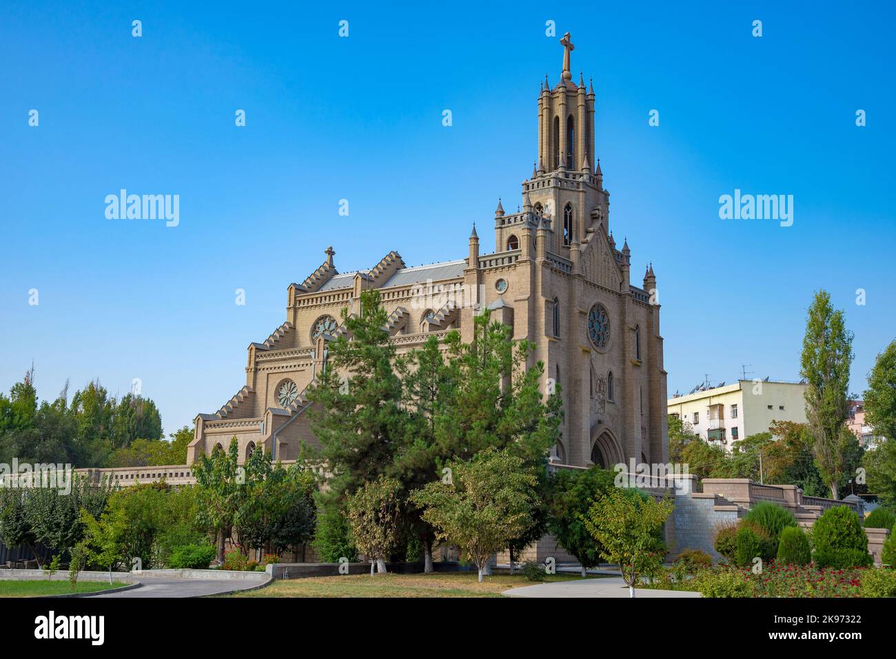 Cathédrale catholique romaine du « coeur acré de Jésus ». Tachkent, Ouzbékistan Banque D'Images