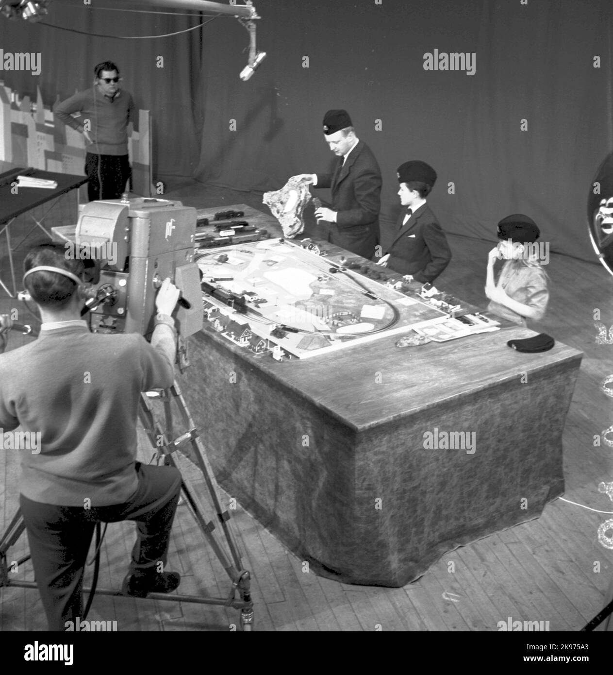 Enregistrement du programme TV « regarder que vous voyez », 1958. Banque D'Images