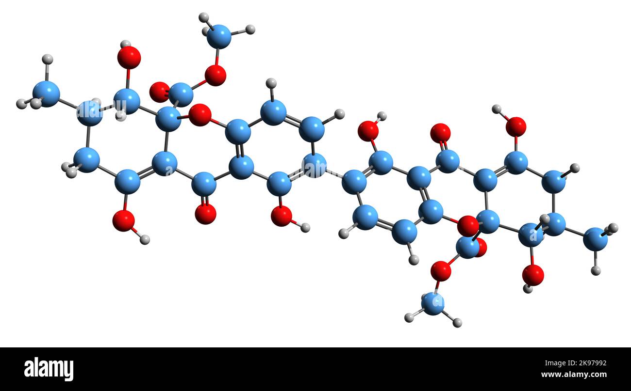 3D image de l'acide Secalonique Une formule squelettique - structure chimique moléculaire de la tétrahydroxyanthone isolée sur fond blanc Banque D'Images 3D image de l'acide Secalonique Une formule squelettique - structure chimique moléculaire de la tétrahydroxyanthone isolée sur fond blanc Banque D'Images