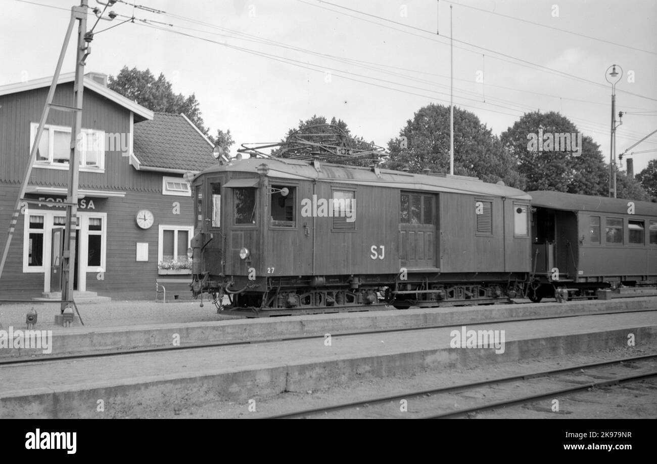 The State Railways, SJ XF0Alp 27, à l'origine Central Östergötlands Railways, Elllok 2. Banque D'Images