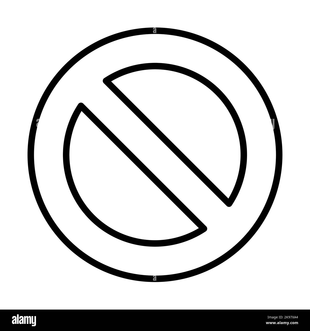 Icône cercle noir blanc arrondi sans signe ou interdiction générale barre oblique inverse avec contour. Image vectorielle. Illustration de Vecteur Icône cercle noir blanc arrondi sans signe ou interdiction générale barre oblique inverse avec contour. Image vectorielle. Illustration de Vecteur
