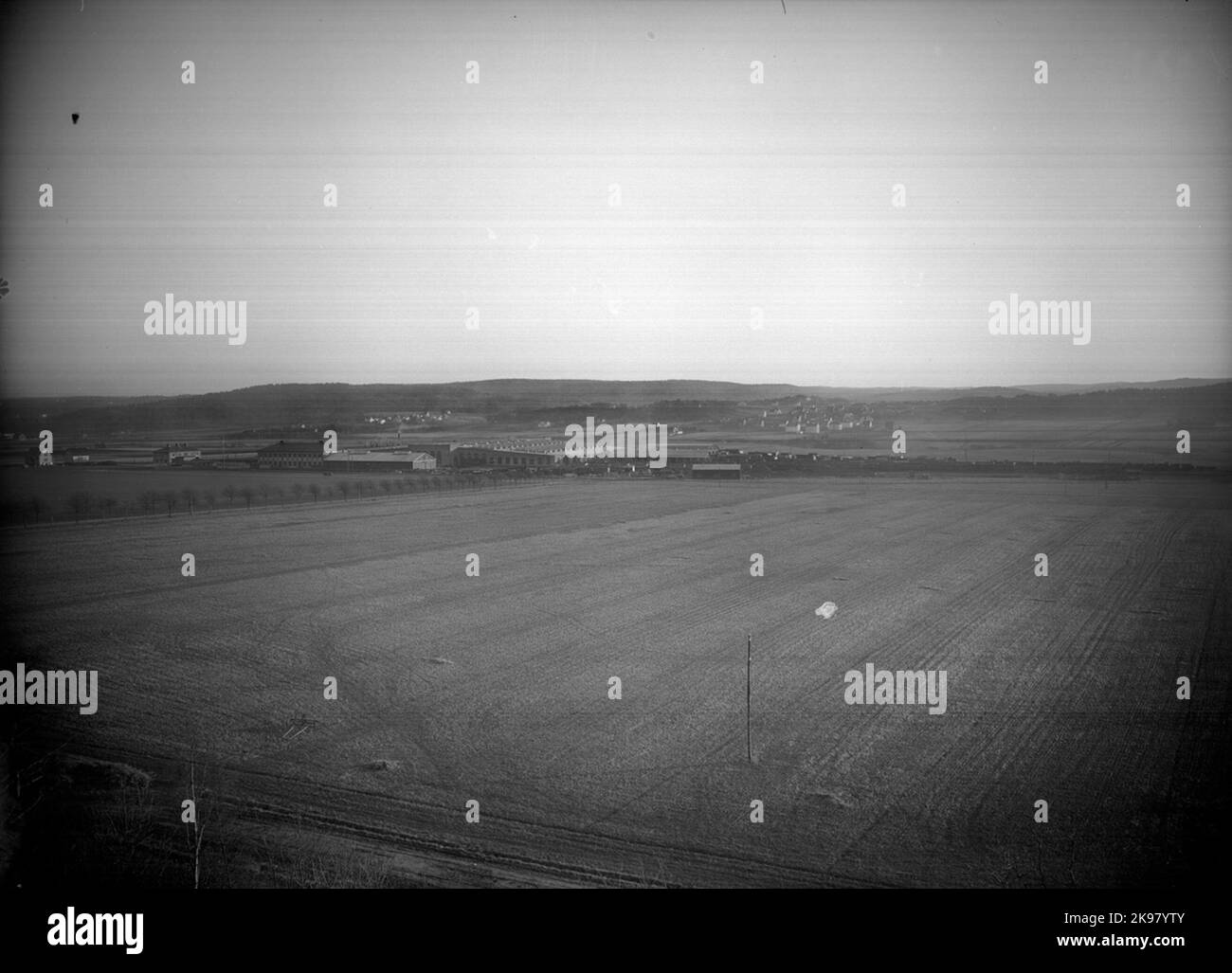 Avant le bâtiment de l'atelier à Fjällbo Banque D'Images