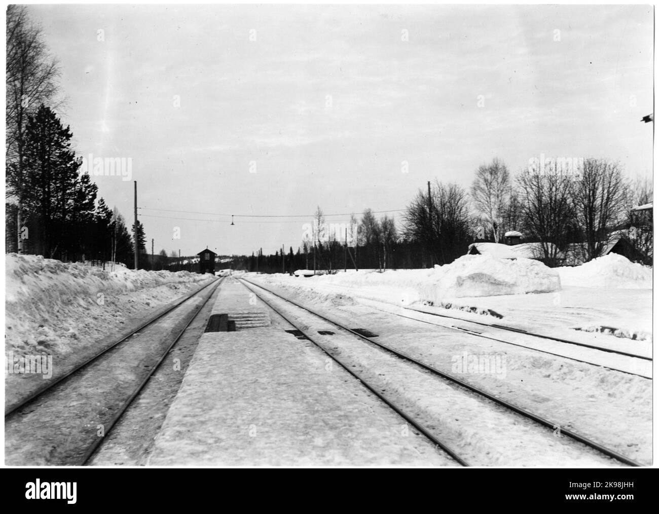 Photo le long de la piste à Björna Bangård. Banque D'Images