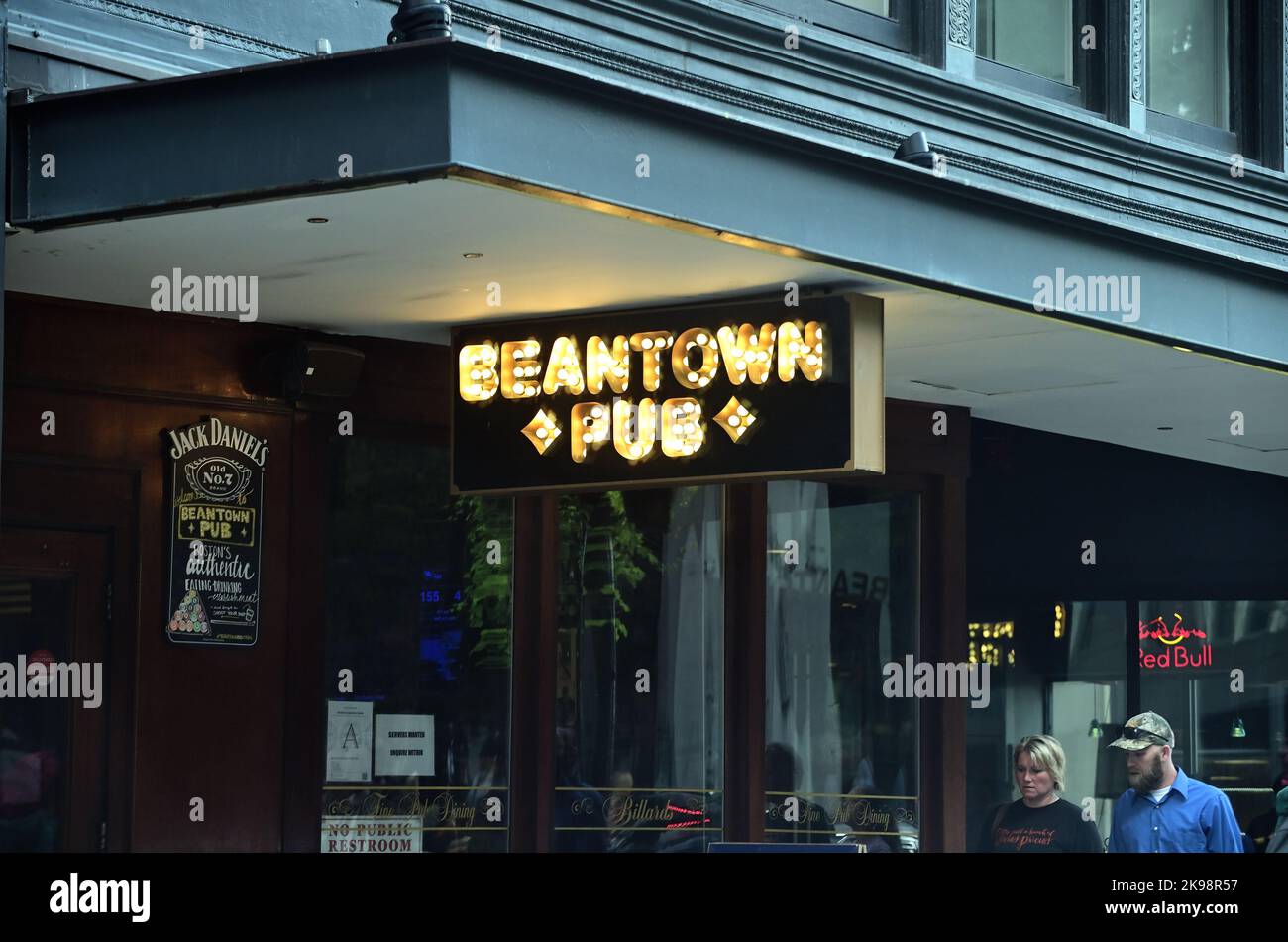 Boston, Massachusetts, États-Unis. Le Beantown Pub dans le centre-ville de Boston. L'établissement est situé le long du train de la liberté et en face du cimetière Granary Burial Banque D'Images
