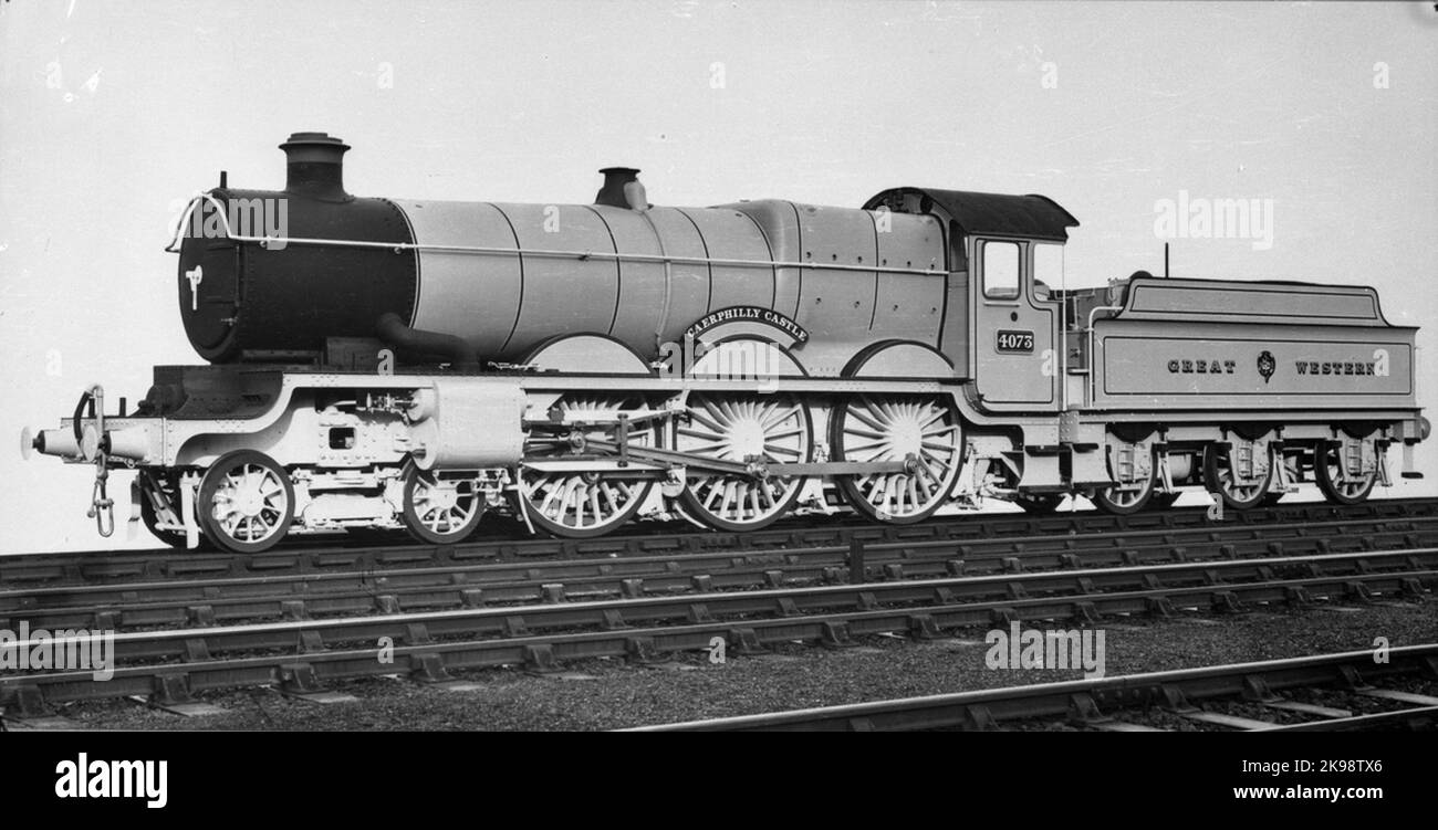 (Great Western Railway ) GWR lok 4073 'Caerphilly Castle Banque D'Images