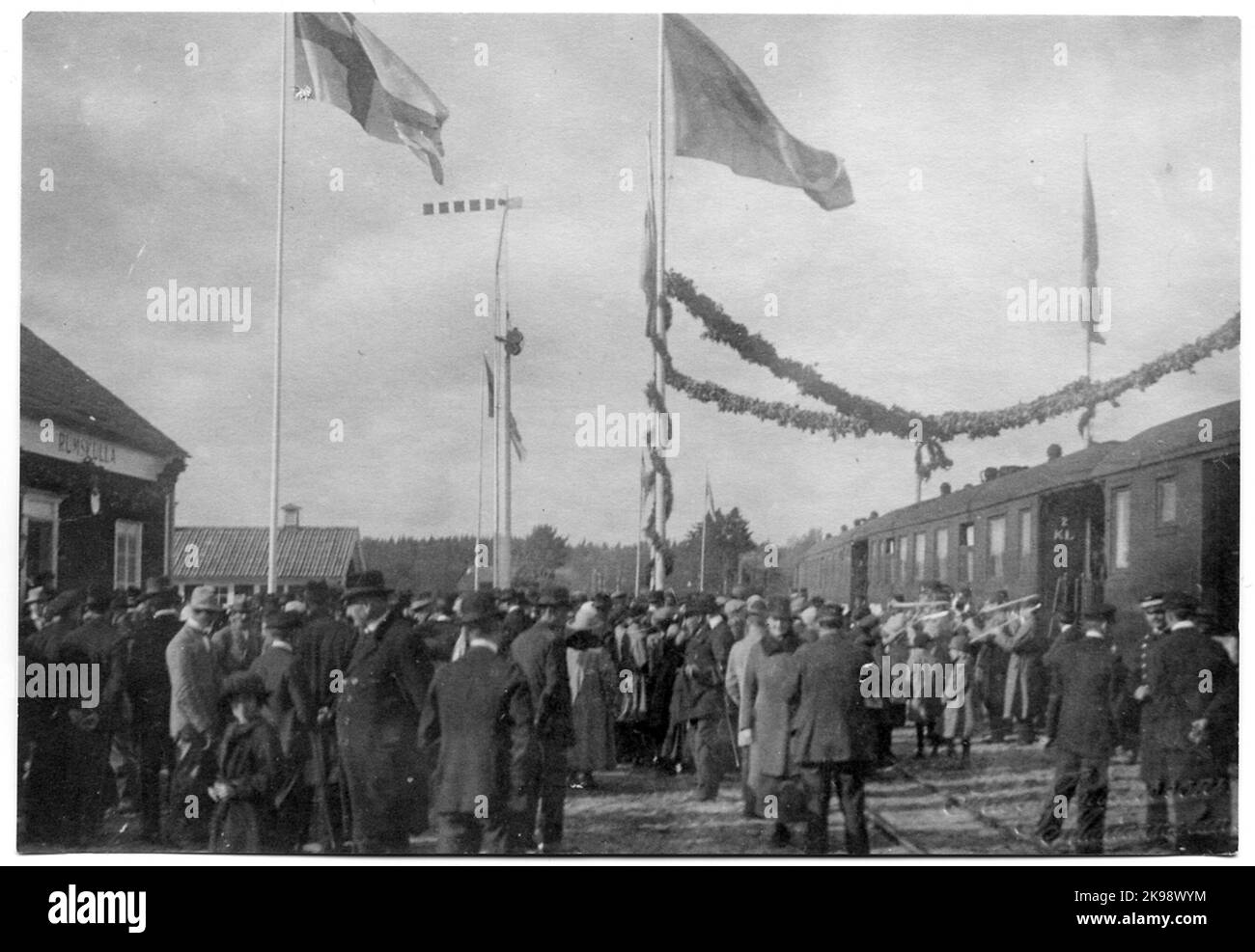 Inauguration de la gare de Rumskulla. Banque D'Images