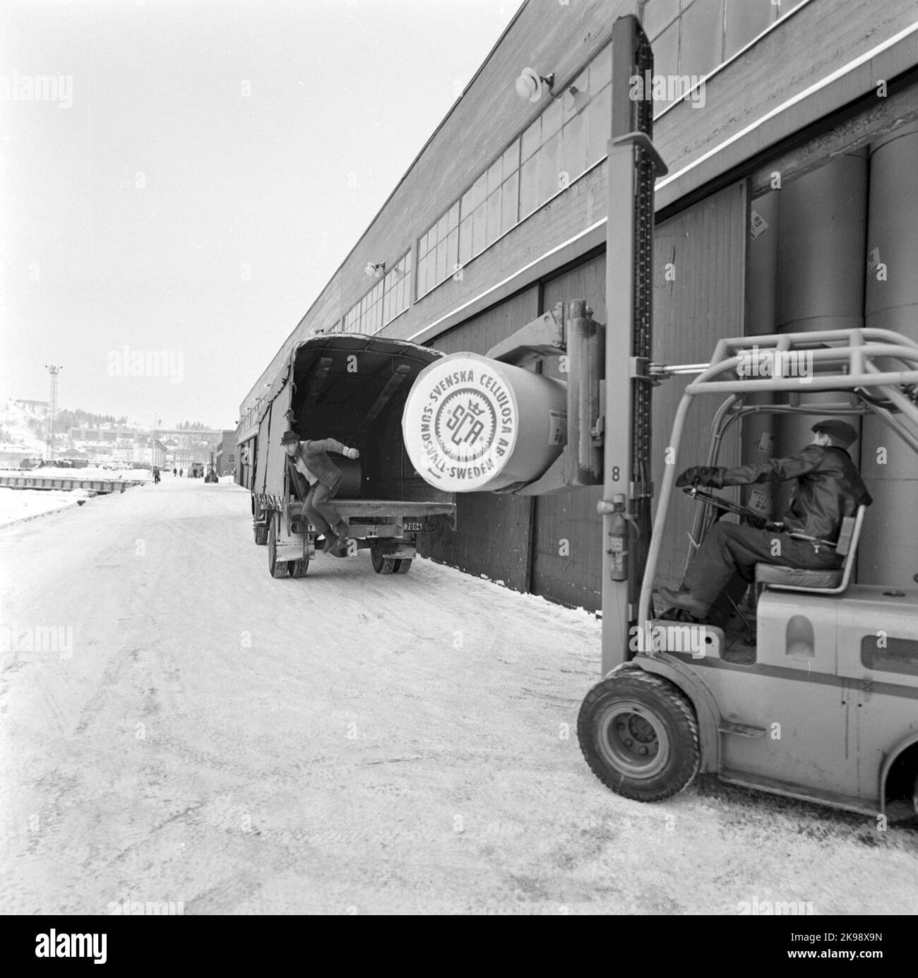 Svenska Cellulosa AB, Ortviken, Sundsvall Banque D'Images