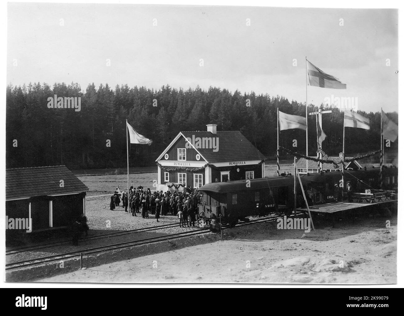 Inauguration de la gare de Rumskulla. Banque D'Images