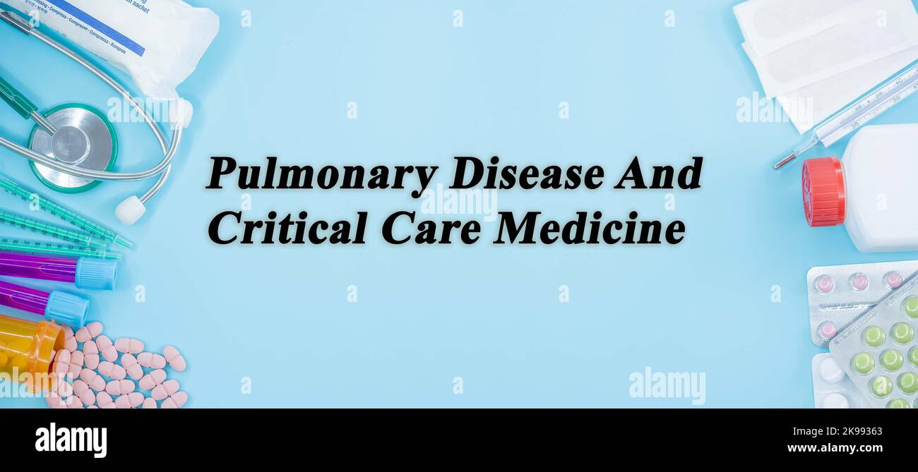 Maladies pulmonaires et soins intensifs médecine spécialités médicales étude de médecine comme contexte de concept médical Banque D'Images