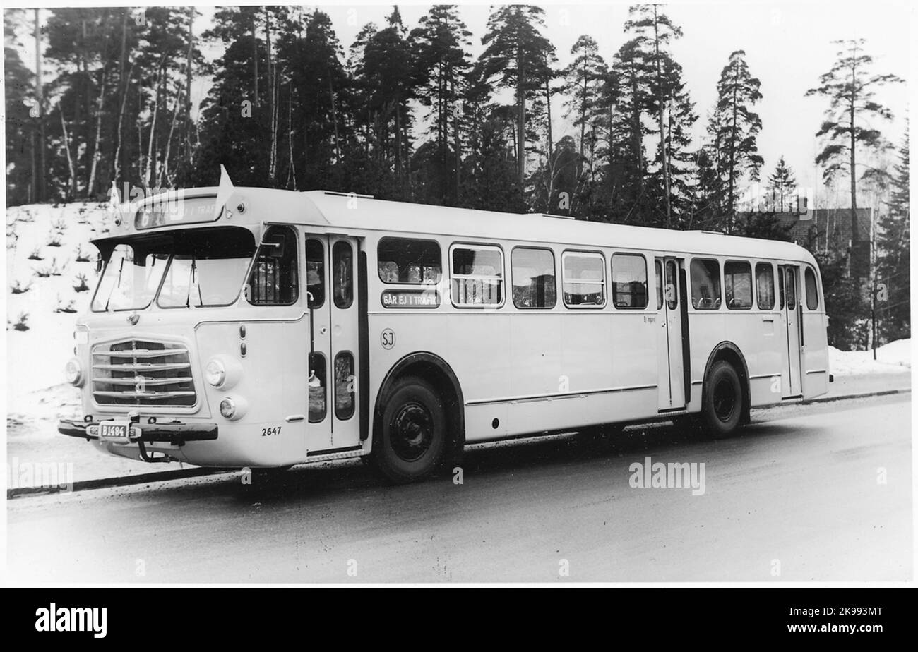 Chemins de fer d'État, SJ bus 2647. Banque D'Images