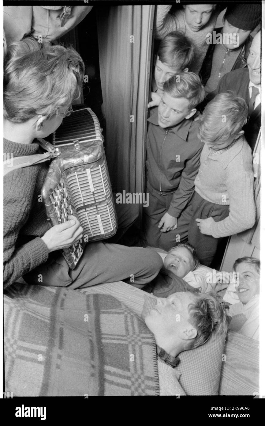 Divertissement à bord des maisons de train. Banque D'Images