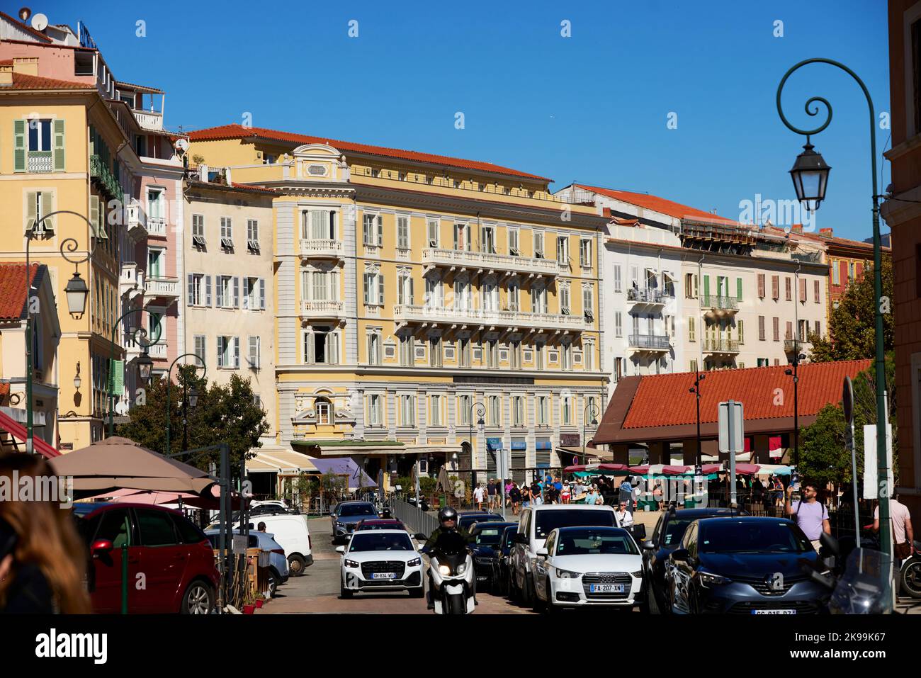 Port ville Ajaccio capitale de la Corse, île française en mer Méditerranée. Banque D'Images