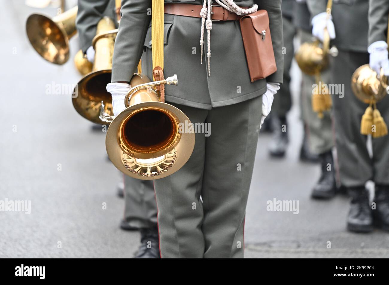 Vienne, Autriche. 26th octobre 2022. Journée nationale autrichienne 2022 à Vienne sur la place des héros. Musique de garde Commandement militaire Vienne Banque D'Images