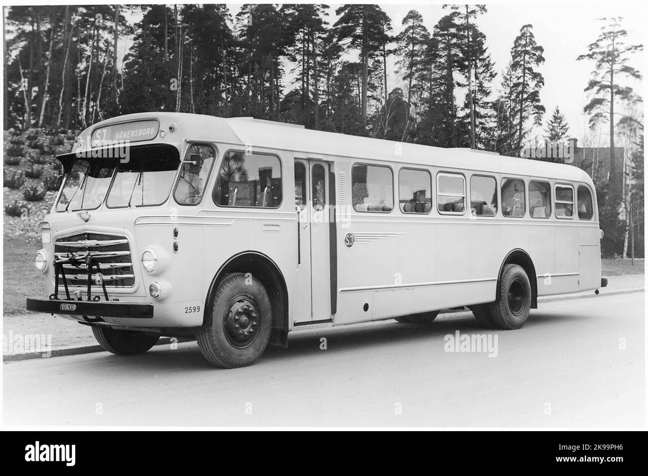Chemins de fer d'État, SJ bus 2599. Banque D'Images