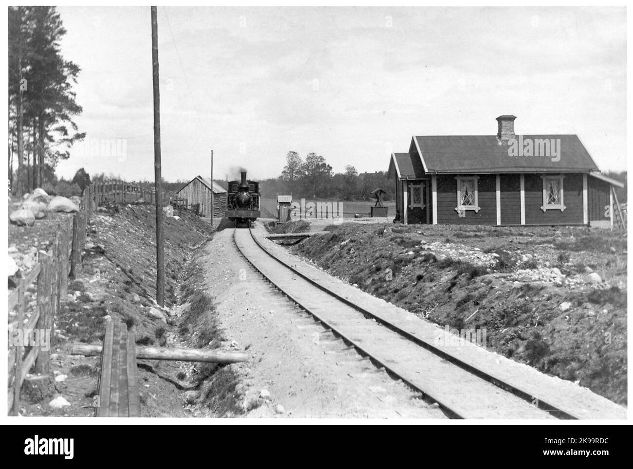 Kalmar - Berga Railway, KBJ Lok 3 'Frigga'. Banque D'Images