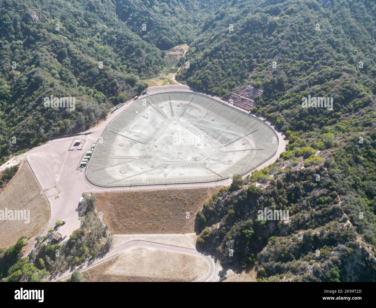 Une vue aérienne du développement du logement Pacific Palisades en Californie Banque D'Images