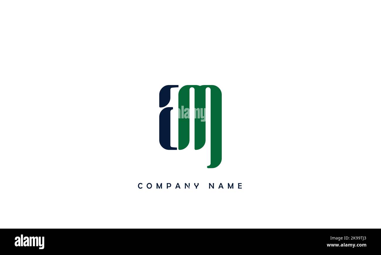 AM, ma lettres abstraites logo Monogram Illustration de Vecteur