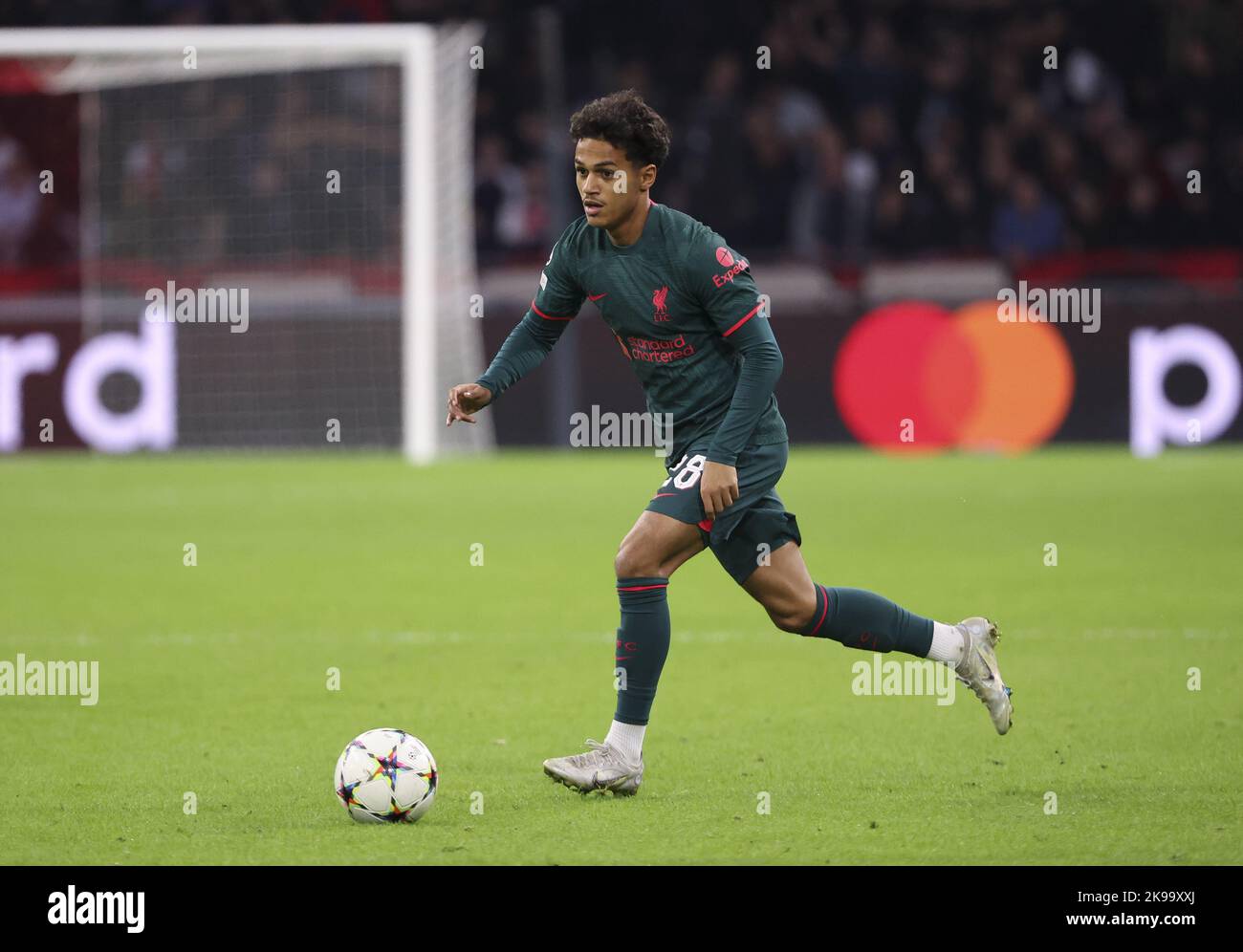 Amsterdam, pays-Bas - 26 octobre 2022, Fabio Carvalho de Liverpool pendant la Ligue des champions de l'UEFA, Group A match de football entre Ajax Amsterdam et le FC Liverpool sur 26 octobre 2022 à l'arène Johan Cruijff d'Amsterdam, pays-Bas - photo : Jean Catuffe/DPPI/LiveMedia Banque D'Images