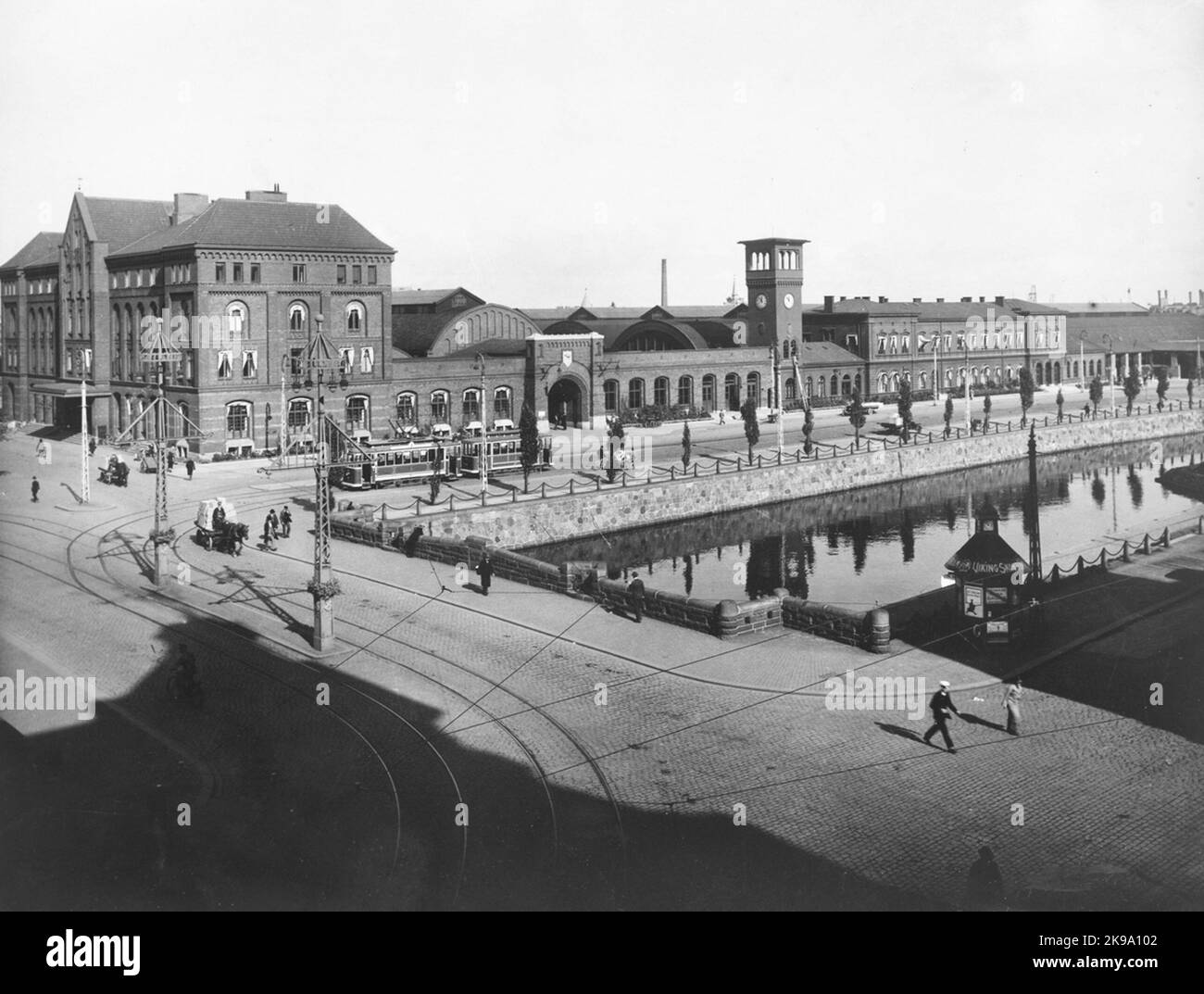 Gare centrale de Malmö, côté rue. Banque D'Images