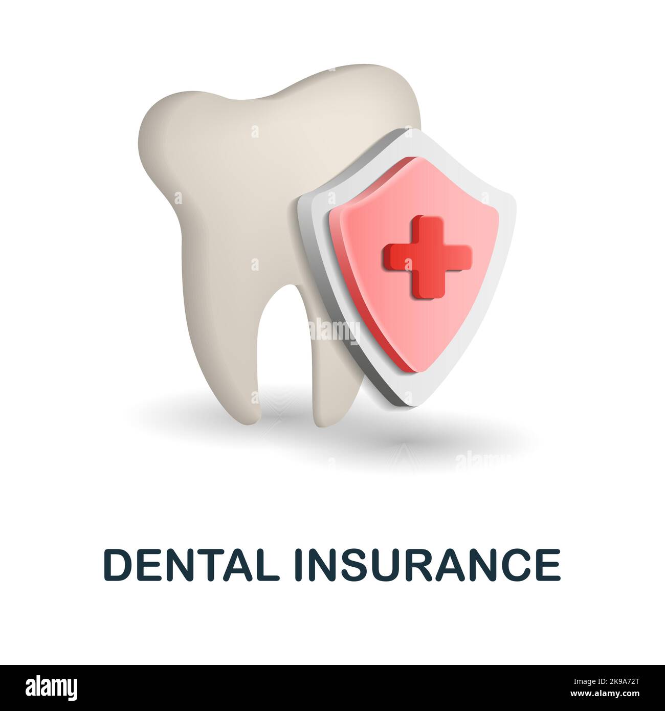 Icône assurance dentaire. 3d illustration de la collection d'assurance. Creative Dental Insurance 3D icône pour la conception de sites Web, les modèles, les infographies et plus encore Illustration de Vecteur