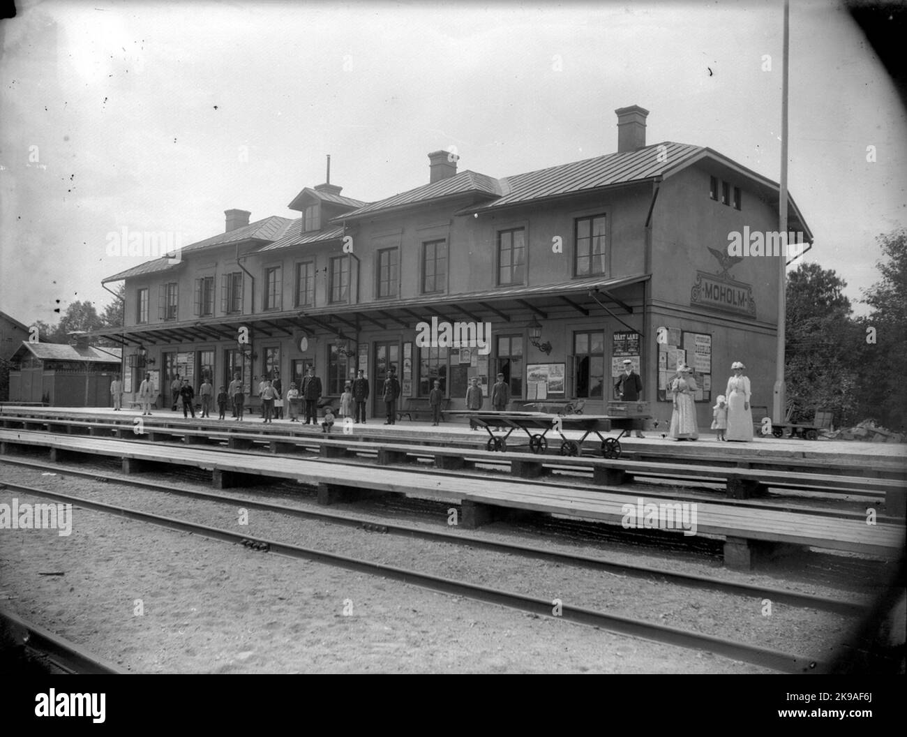 La première maison de station construite comme la première maison de station d'une partie. La maison râpée 1873. Deuxième maison de station, 1873, une plus grande maison en pierre de deux étages. A été ajouté en 1891 Banque D'Images