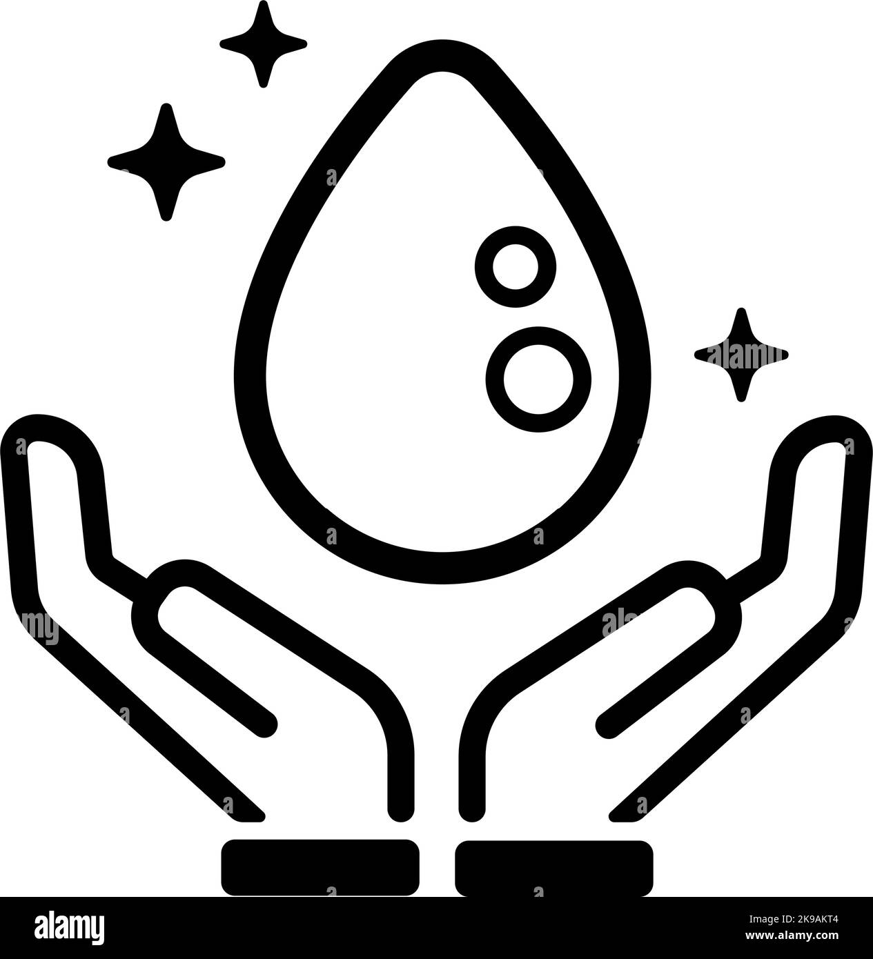 Illustration de l'icône Save Water Vector Illustration de Vecteur