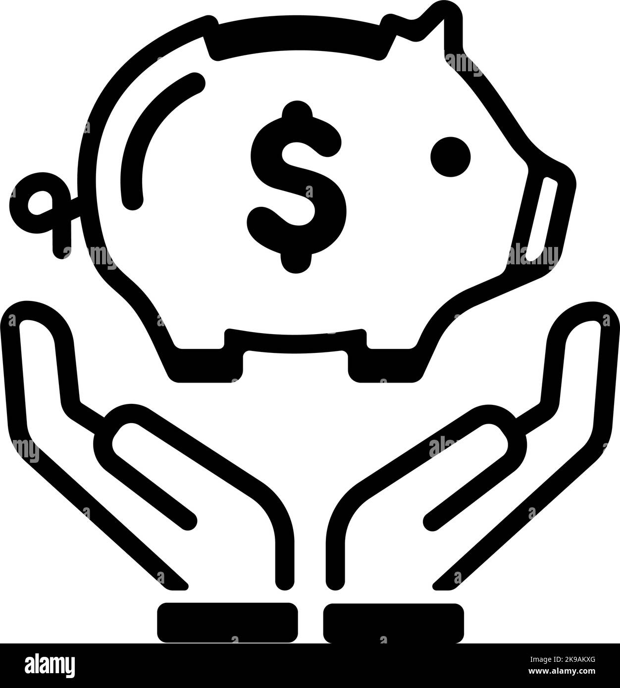 Illustration de l'icône du vecteur d'économie d'argent Illustration de Vecteur