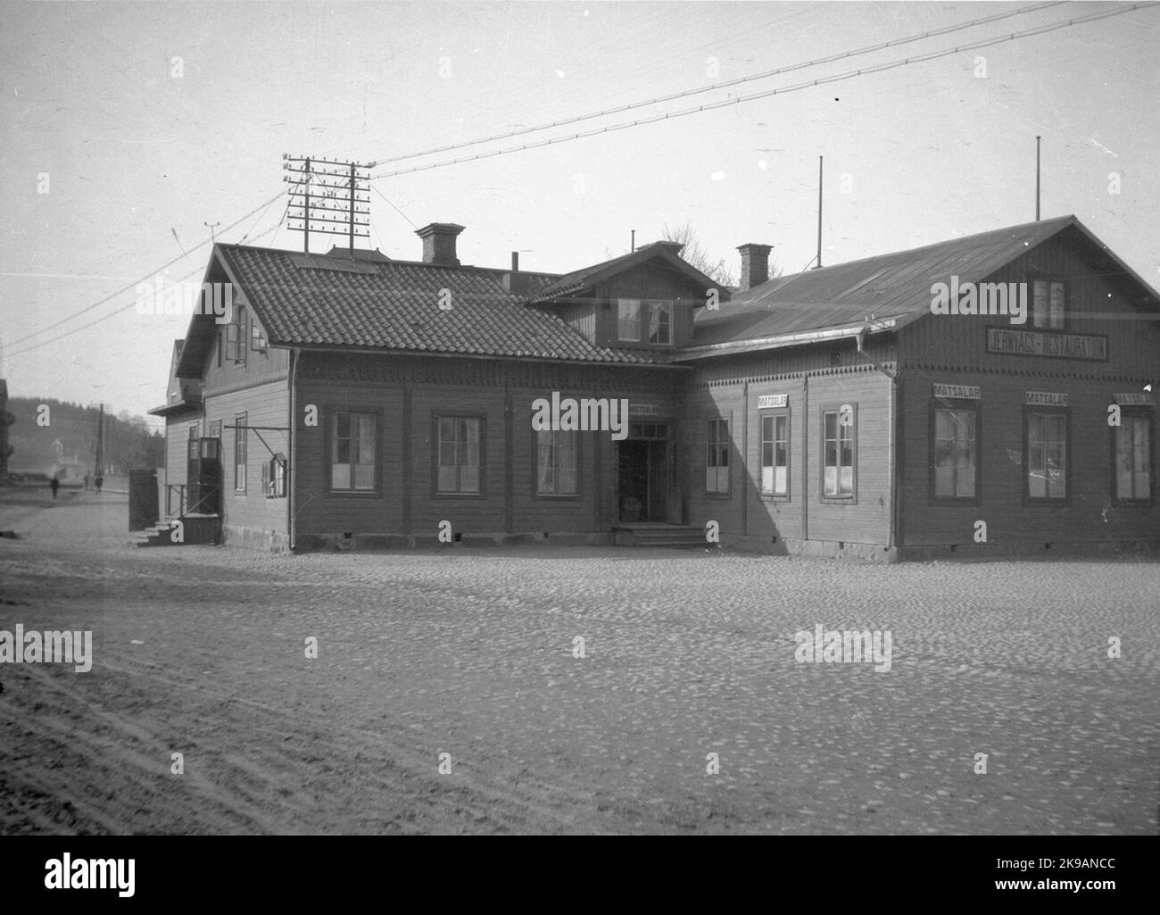 Restaurant de chemin de fer à la gare de Gnesta. Banque D'Images