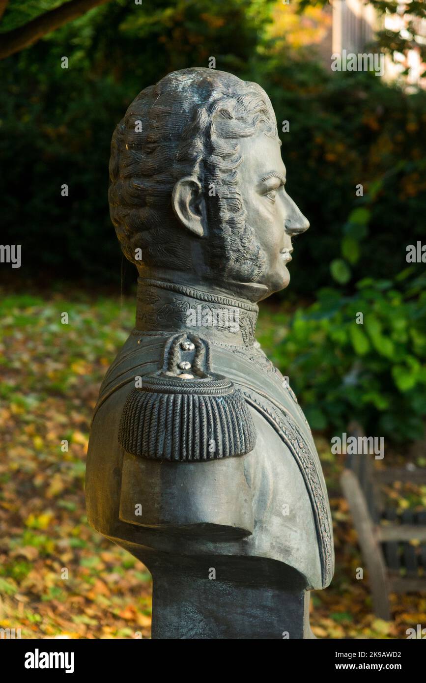 Statue / buste du général Bernardo O'Higgins à Richmond upon Thames, Surrey. ROYAUME-UNI. (132) Banque D'Images