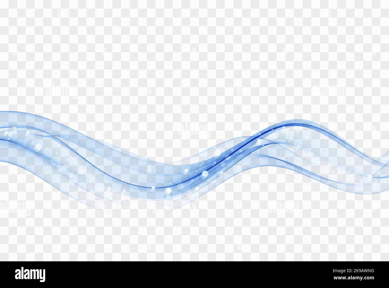 Bleu vecteur résumé fond vague fluide fumé, transparent Illustration de Vecteur