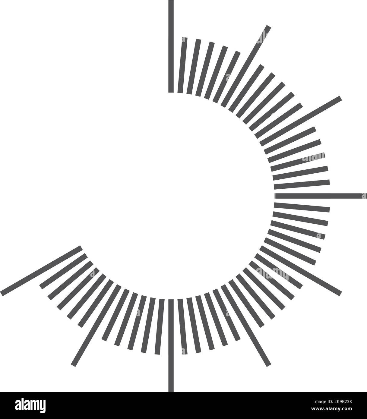 Cercle de l'indicateur de progression. Élément de graphique à lignes rondes Illustration de Vecteur