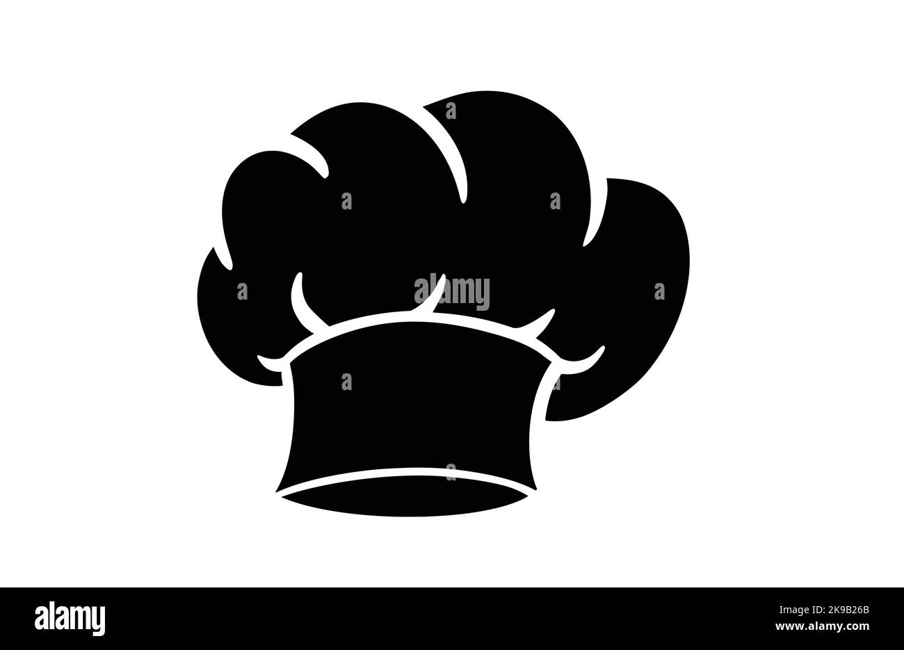 Logo chapeau de chef. Symbole de la cuisine pour la conception du menu