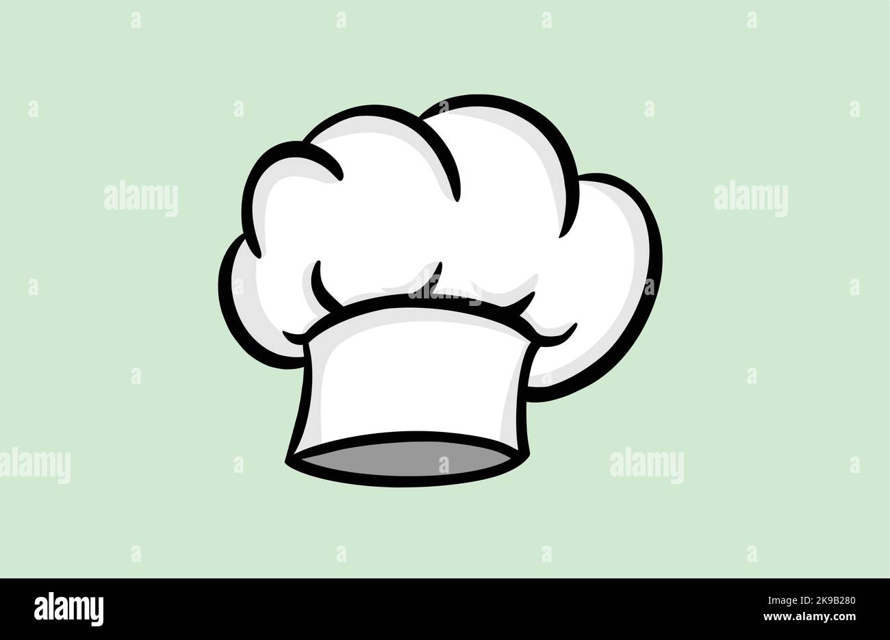 Illustration vectorielle d'un dessin animé de chapeau de chef de restaurant Illustration de Vecteur