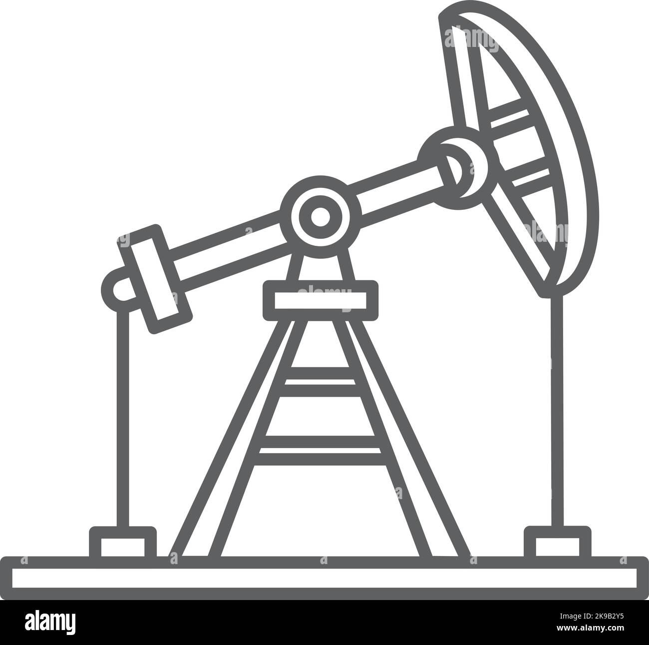 Icône noire de la pompe à huile. Bâtiment de fabrication de produits chimiques Illustration de Vecteur