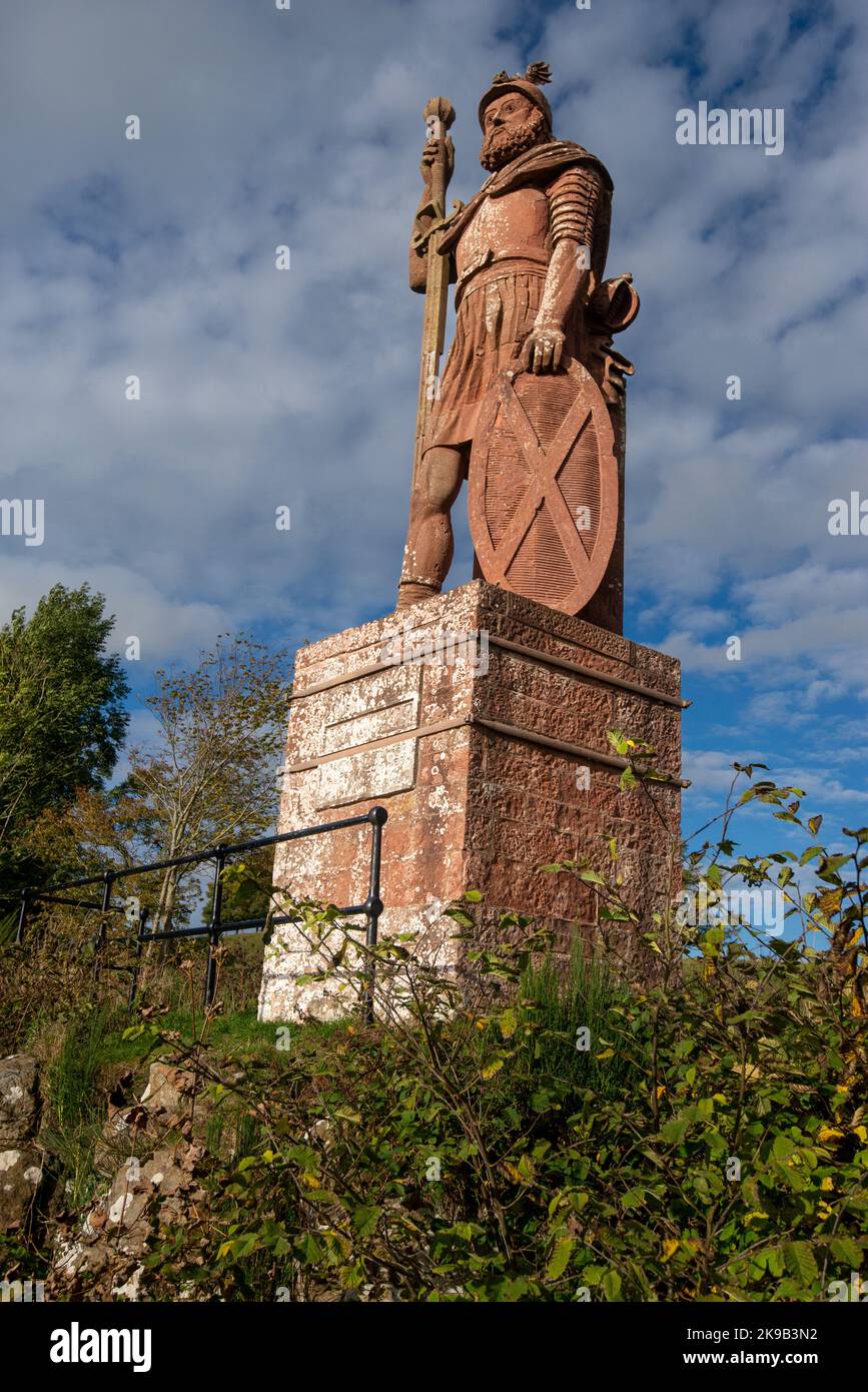 Le Wallace Monument qui donne sur la rivière Tweed dans les frontières écossaises Banque D'Images