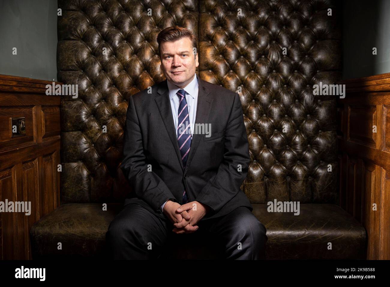 James Heappey, député conservateur de Wells; ministre d'État aux Forces armées et aux anciens combattants. PHOTO : JEFF GILBERT 20th octobre 2022 Red Lion, Westminster, Banque D'Images