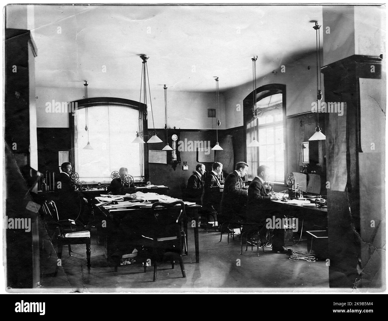 Personnel de l'expédition Telegram à Alvesta. Chemins de fer nationaux, SJ. Banque D'Images