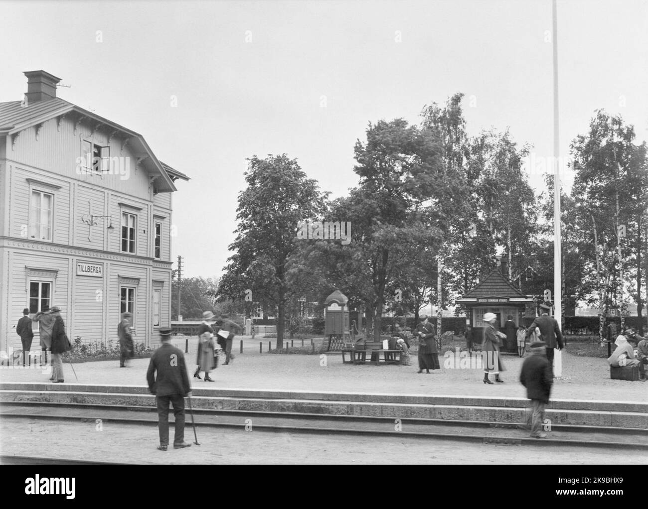 La gare construite en 1875, construite en 1890 avec un étage, résidence pour le directeur de la gare, Banque D'Images
