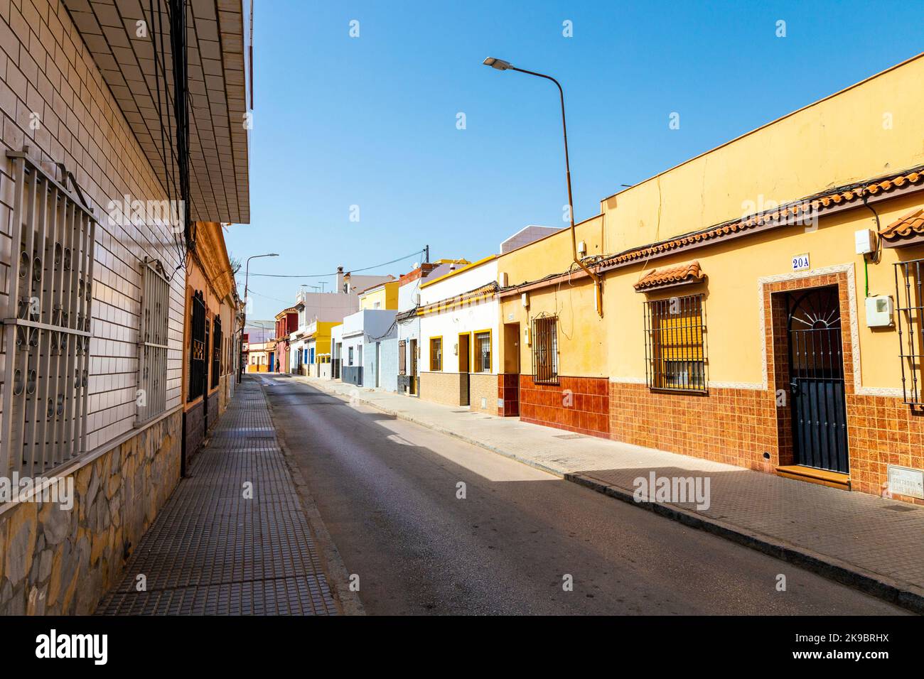 Ville espagnole à la frontière de Gibraltar, la Línea de la Concepción, Espagne Banque D'Images