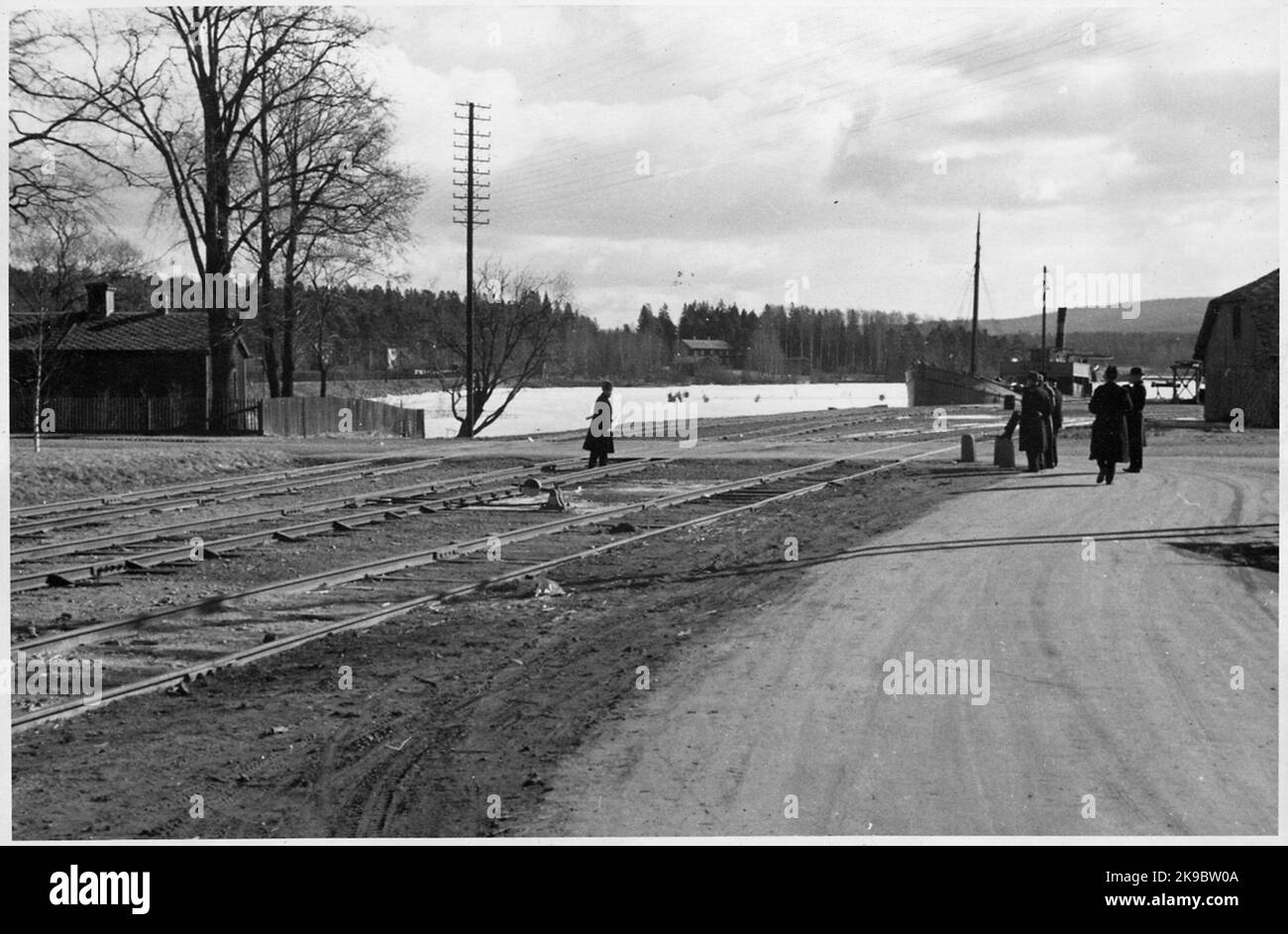 Station Arvika pour l'électrification. Banque D'Images