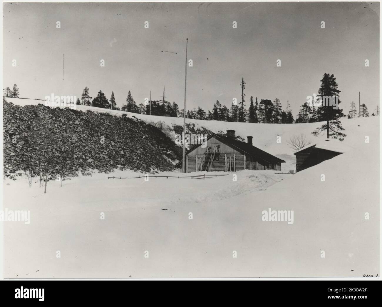 Vue au bureau minier anglais de Malmberget Banque D'Images