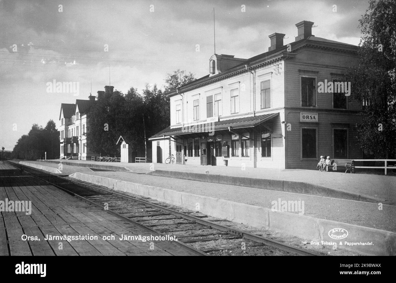 La gare et l'hôtel de chemin de fer Banque D'Images